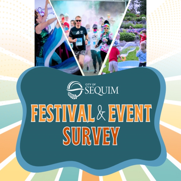 A small logo depicting the news story CITY OF SEQUIM SURVEY ASKS OPINIONS ON EVENTS, FESTIVAL AND FIREWORKS